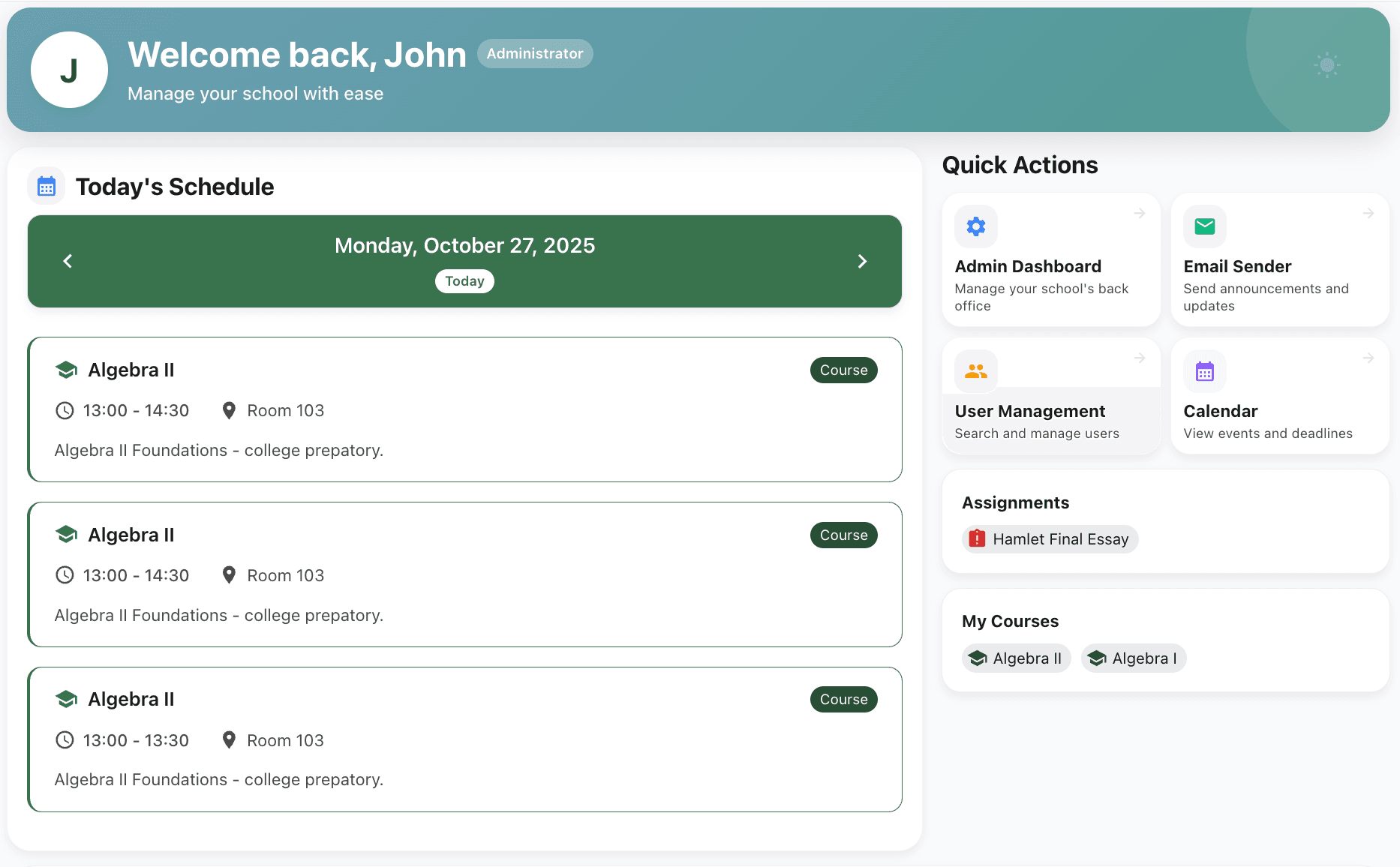 DeanDesk Dashboard Hero