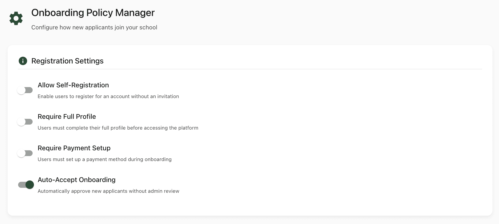 DeanDesk admissions review dashboard