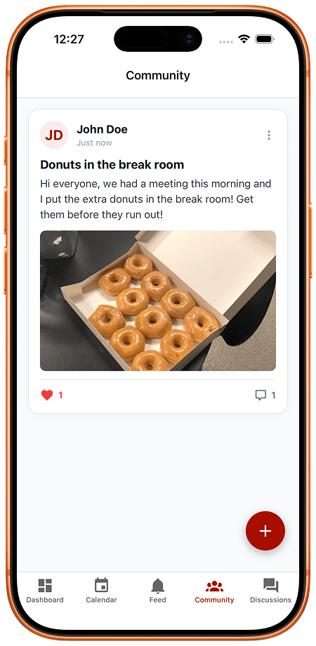Mobile community feed
